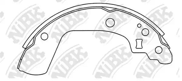 Колодки тормозные SUZUKI Swift (04-10) задние барабанные (4шт.) NIBK FN9969 NIBK