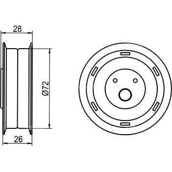 Ролик ГРМ VW Golf (93-) AUDI 80 (93-),100 (92-) натяжителя GMB GT80070 GMB