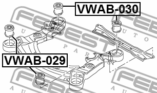 Сайлентблок передн балки AUDI A6 AVANT (4F5) 2005-2011 VWAB-030 VWAB-030 FEBEST