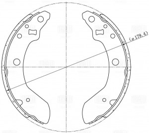 Колодки торм. для а/м Suzuki Swift (05-) барабан. 180x27 (GF 4786) GF 4786 TRIALLI