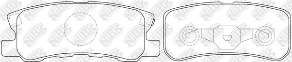 Колодки задние (MITSUBISHI ASX, OUTLANDER II, PAJERO III-IV) PN3450 PN3450 NIBK