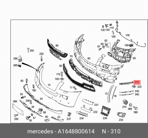 MERCEDES BENZ GL-CLASS X164 (2006-2012) A1648800614 MERCEDES BENZ