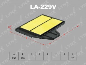 фильтр воздушный!\ Nissan Altima 2.5 13> LA-229V LYNXAUTO