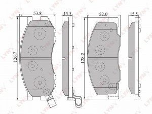 Колодки тормозные передние подходит для TOYOTA Previa 00/Town Ace Noah 98-01/ To BD-7515 LYNXAUTO