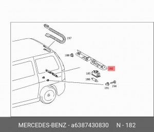 накладка задней двери!\ MB Vito W638 A 638 743 08 30 MERCEDES BENZ