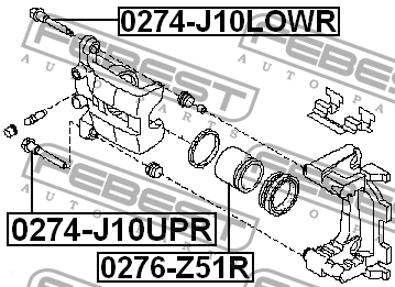 Поршень суппорта 0276-Z51R 0276-Z51R FEBEST