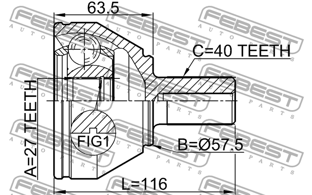 ШРУС 2910-FLIIF 2910-FLIIF FEBEST