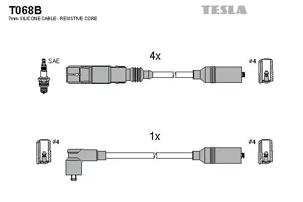 к-кт проводов!\ Audi A4, VW Passat 1.6i 94-01 T068B TESLA
