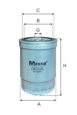 фильтр топливный!\ Hyundai SantaFe/Tucson, Kia Carnival/Ceed/Sportage 1.1-2.0CRD DF3555 MFILTER AUTOMOTIVE FILTERS