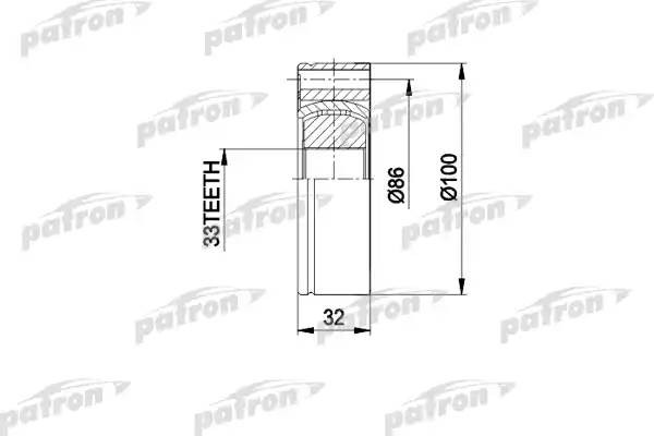 ШРУС внутренний AUDI 100 (83-90) комплект PATRON PCV3012 PATRON