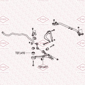 сайлентблок рычага нижнего!\ Honda Accord 03> TEF1497 TATSUMI