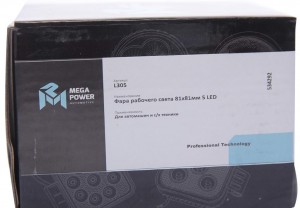 Фара рабочего света квадратная 85х85x38мм 20Вт (5 LED) рассеянный свет (Flood) 1 37030004 MEGA POWER