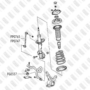 Тяга стабилизатора передняя левая/правая TOYOTA RAV4 01- FP0747 FP0747 FIXAR