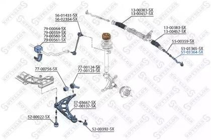 наконечник рулевой правый!\ BMW E36/Z3 all 90> 51-01364-SX STELLOX