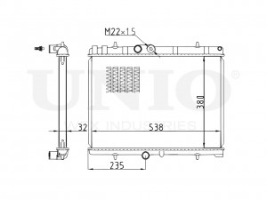 Радиатор охлаждения двигателя RAD-10083 UNIO