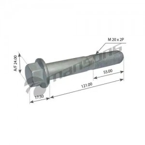 Болт SCHMITZ крепления амортизатора (M20x2x121мм) MANSONS MFMF20121C1092 MANSONS