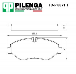 Колодки тормозные диск.передние усиленные IVECO DAILY FD-P8871T FDP8871T PILENGA