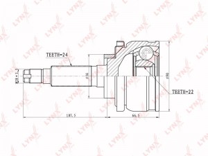 ШРУС наружный подходит для CHEVROLET Niva 2123 CO-4602 CO-4602 LYNXAUTO