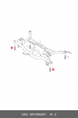 БОЛТSCHRAUBE N91096401 N 910 964 01 VAG