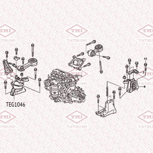 Опора двигателя передняя правая нижняя HONDA Civic 05- TEG1046 TEG1046 TATSUMI