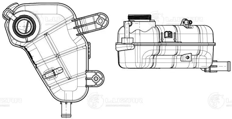 Бачок расширительный CHEVROLET Aveo (T300),Cobalt охлаждающей жидкости LUZAR LET 0582 LUZAR