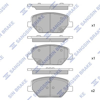 Колодки дисковые передние Opel Astra K 1.0 15 SP4284 SP4284 SANGSIN