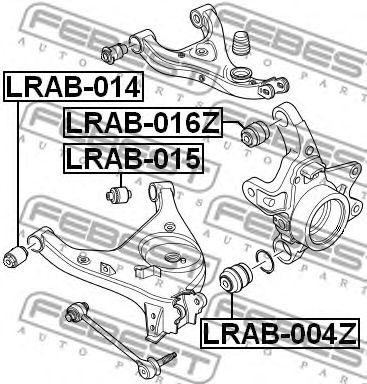 Сайлентблок задн нижн рычага (гидр) RANGE ROVER III 02-12 LRAB-015 LRAB-015 FEBEST