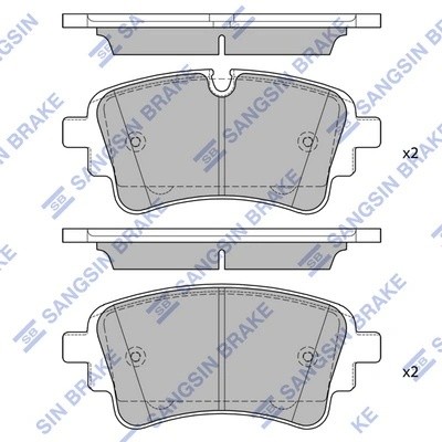 Колодки задние AUDI A5 2016-, Q5 2016- SP4474 SP4474 SANGSIN