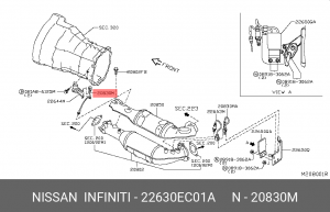датчик температуры!\ Nissan Pathfinder R51 05-14 22630-EC01A NISSAN