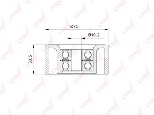 Ролик натяжной / приводной подходит для NISSAN Juke 1.6 10 / Micra(K12/3) 1.6 05 PB-5013 LYNXAUTO