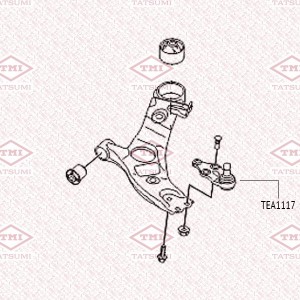 опора шаровая нижняя!\ HYUNDAI Santa Fe 2012> TEA1117 TATSUMI