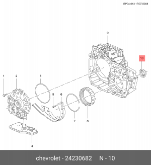 сальник привода правый! АКПП\ Chevrolet Cruze, Opel Astra J 09> 24230682 GENERAL MOTORS