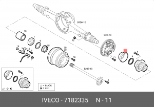 7182335 кольцо маслоотражающее 7182335 IVECO