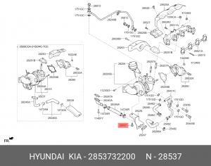 Болт М12 HYUNDAI KIA OE 2853732200 HYUNDAI KIA