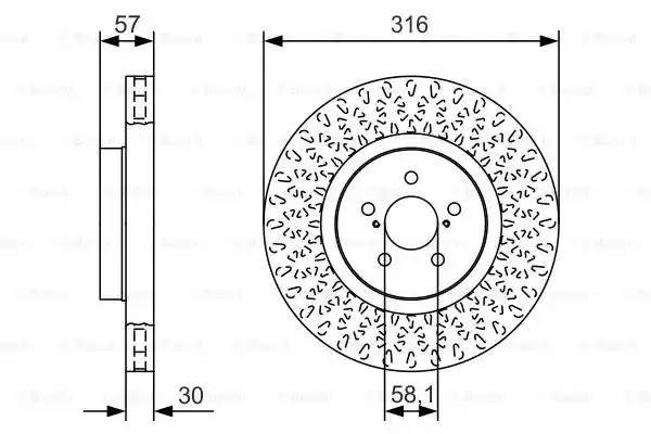 0 986 479 A81 диск тормозной передний!\ Subaru Legacy/Outback 2.0/2.5GT/3.6R 03> 0 986 479 A81 BOSCH