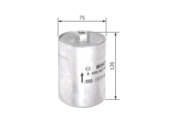 Фильтр топливный VW Passat (00-) AUDI 80 (-94) A4,A6,A8 (-05) BOSCH 0 450 905 906 BOSCH