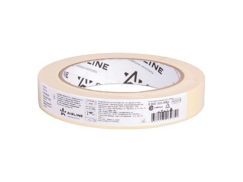 Скотч малярный термостойкий 19 ммх40 м "AIRLINE" (коричневый) (80°C) ADTP001 AIRLINE