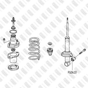 сайлентблок амортизатора заднего!\ Honda CR-V/Stream 01> FG0620 FIXAR
