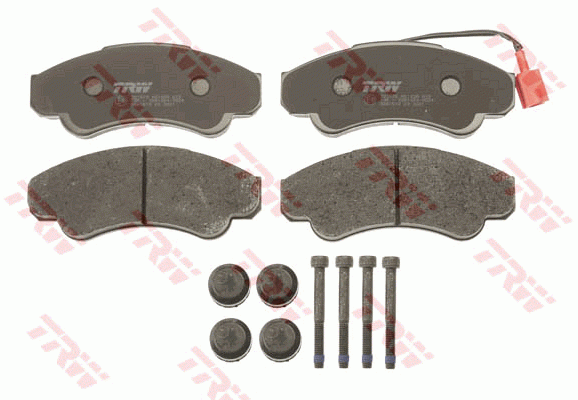 Колодки тормозные PEUGEOT Boxer CITROEN Jumper FIAT Ducato (94-) передние (4шт.) GDB1518 TRW