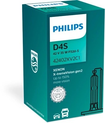 Лампа ксеноновая D4S 35W +150% P32d-5 4800K Xenon X-Treme Vision Gen2 PHILIPS 42402XV2C1 PHILIPS
