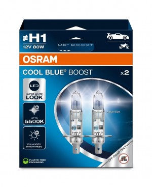 Лампа 12V H1 80W P14.5s бокс (2шт.) Cool Blue Boost OSRAM 62150CBB2HB OSRAM