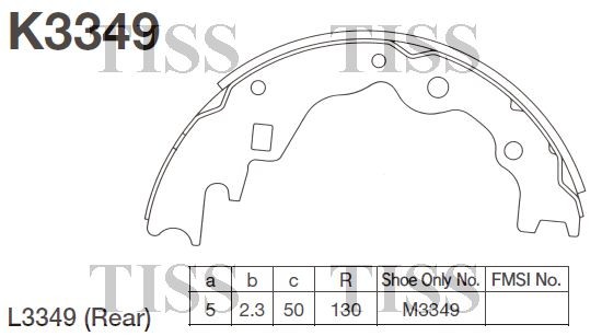 K3349 колодки барабанные!\ Mazda Bongo E2000/E2200, KIA Besta/ Pregio 2.5/2.7 02 K3349 MK KASHIYAMA