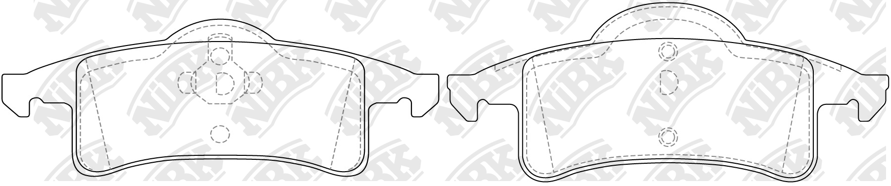 Колодки тормозные JEEP Grand Cherokee (88-05) задние (4шт.) NIBK PN0425 NIBK