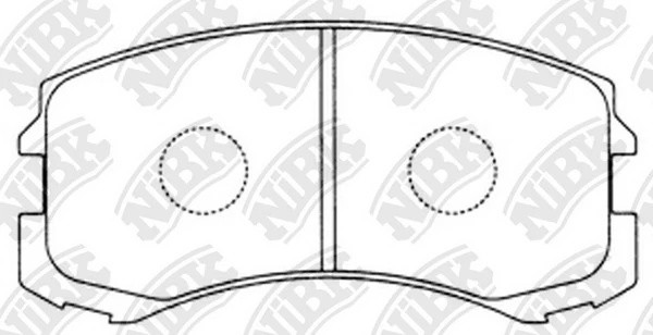 Колодки тормозные MITSUBISHI Lancer (95-) передние (4шт.) NIBK PN3462 NIBK