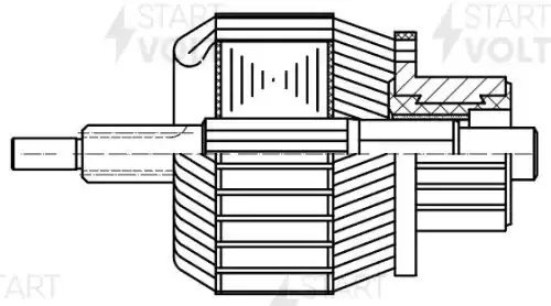 Ротор стартера для а/м Chevrolet Captiva C140 (10-)/Opel Antara (10-) 3.0i (SR 0 SR 0502 START VOLT