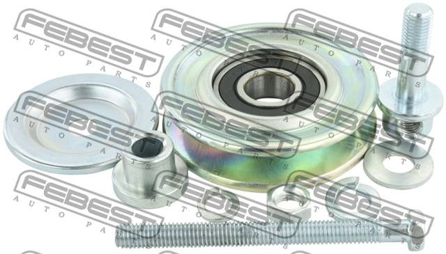 Ролик натяжной ремня кондиц с крепл MITSUBISHI PAJERO IV/MONTERO 2006- 0487-K96W 0487-K96W FEBEST