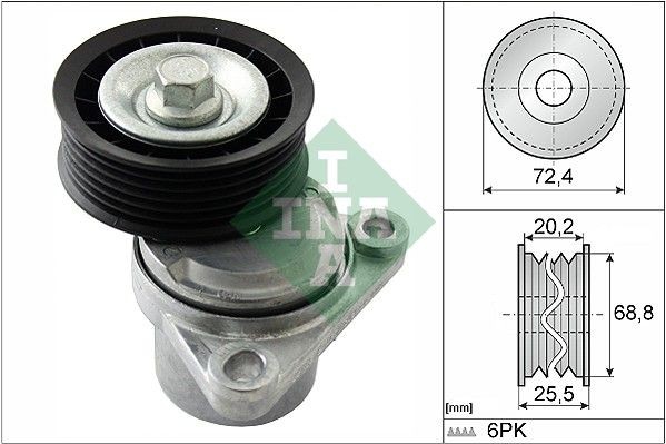 ролик натяжной ремня НО!\ Mazda 6 1.8-2.3 05>, Ford Escape 2.3 04> 534 0326 10 INA
