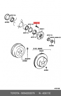 Шпилька 90942-02079 90942-02079 TOYOTA