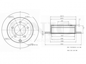 Диск тормозной задний BRD-20048 UNIO