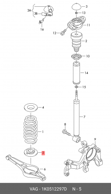 SKODA OCTAVIA (A5 1Z-) (2004-2013) 1K0 512 297 D VAG